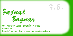 hajnal bognar business card
