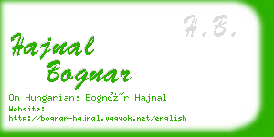 hajnal bognar business card